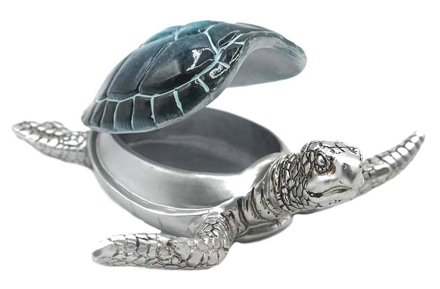 Amazon.com: Nauti Sea Turtle Trinket Box Blue Turtle with